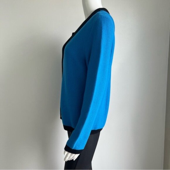 Talbots Tipped Texture V-Neck Cardigan Sweater Set - MP - Picture 4 of 9